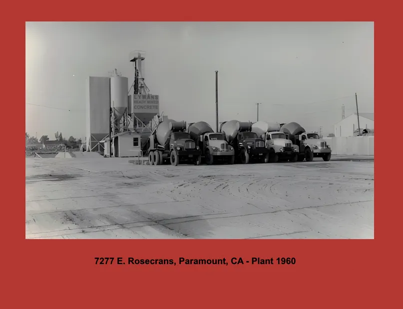 Lyman Smith started Lyman’s Ready-Mix Concrete, Inc. in Paramount, CA.